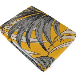 Parure de lit 240x220 cm Microfibre 50% recyclée AQUILIE Jaune 3 pièces