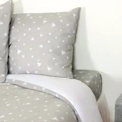 Parure de lit 240x220 cm microfibre PISA gris Perle