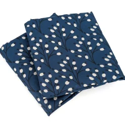 Parure de lit 240x220 cm Microfibre 50% recyclée FLENA Bleu 3 pièces