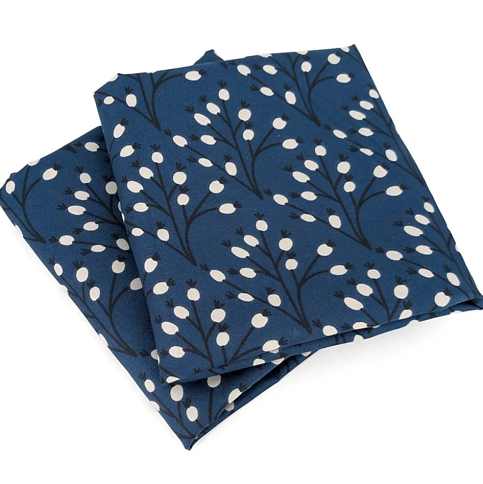 Parure de lit 240x220 cm Microfibre 50% recyclée FLENA Bleu 3 pièces