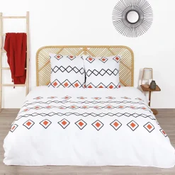 Parure de lit 240x220 cm microfibre ZEST Rouge