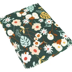 Parure de lit 260x240 cm microfibre CUEILLETTE vert 3 pièces