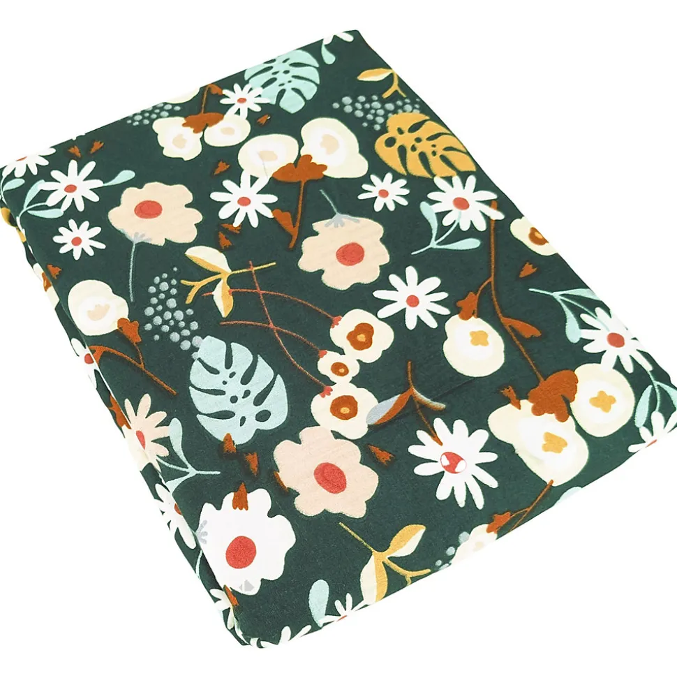 Parure de lit 260x240 cm microfibre CUEILLETTE vert 3 pièces