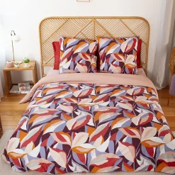 Parure de lit 240x220 cm microfibre EXUBERANCE multicolore 3 pièces