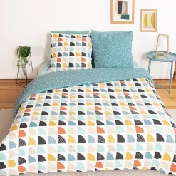 Parure de lit 200x200 cm mixte BLUE bleu