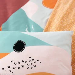 Parure de lit 240x220 cm polycoton VALLON multicolore 3 pièces