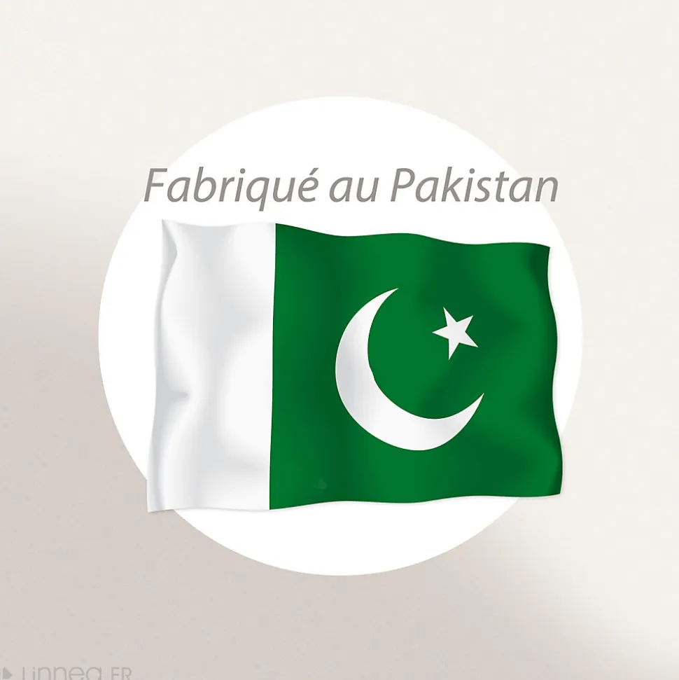 Parure de lit 240x220 cm pur coton collection SIDNIE blanc motif abstrait 3 pièces