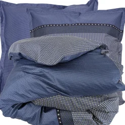 Parure de lit 280x240 cm satin de coton ENZO bleu