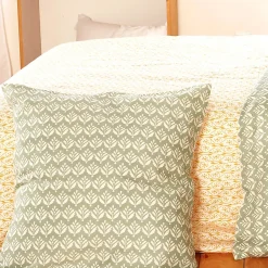 Parure de lit 240x220 cm Satin de coton ORIENT Vert 3 pièces