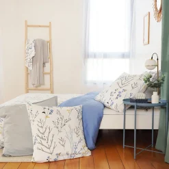 Parure de lit 240x220 cm Satin de coton FANILLE Blanc 3 pièces