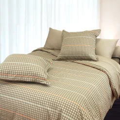 Parure de lit 240x220 cm Satin de coton DAUPHINE Marron