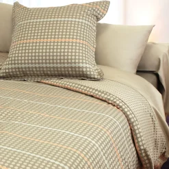 Parure de lit 240x220 cm Satin de coton DAUPHINE Marron