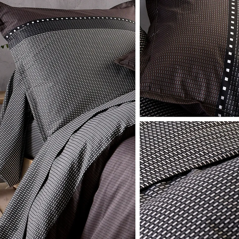 Parure de lit 200x200 cm satin de coton ENZO noir