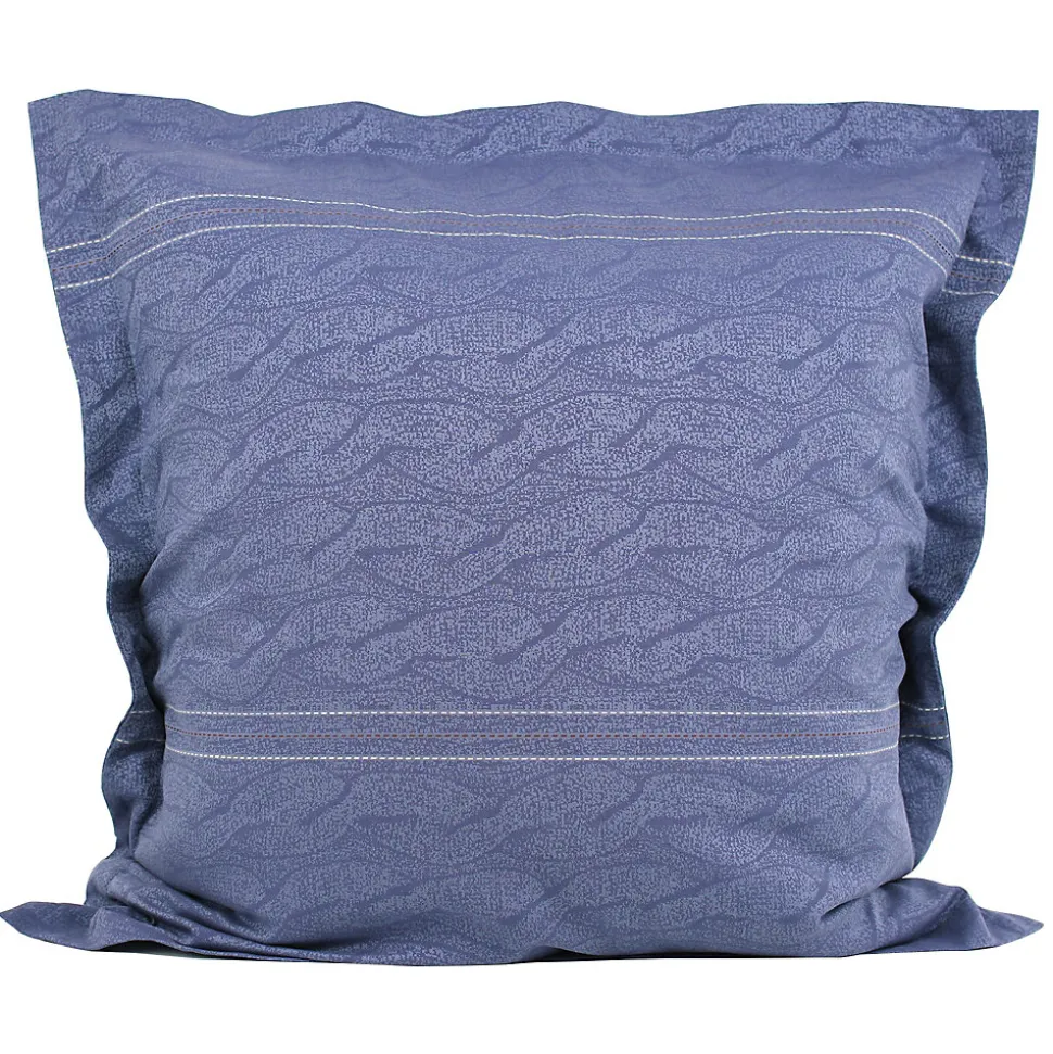 Parure de lit 240x220 cm Satin de coton VENDOME Bleu foncé