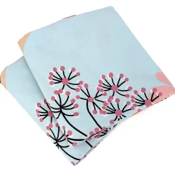 Parure de lit 240x220 cm Satin de coton PAYA Bleu 3 pièces