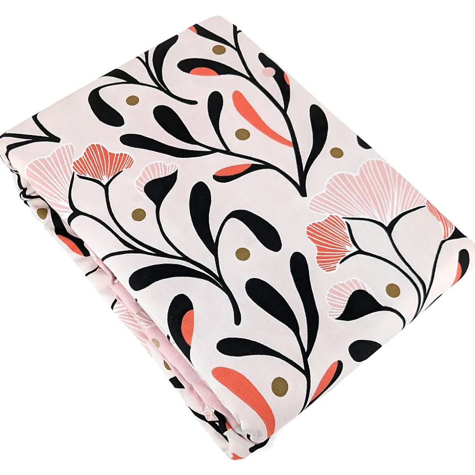 Parure de lit 240x220 cm Satin de coton JOY Rose 3 pièces