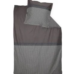 Parure de lit 140x200 cm satin de coton ENZO noir