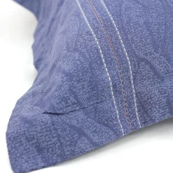 Parure de lit 260x240 cm Satin de coton VENDOME Bleu foncé