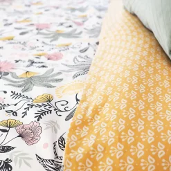 Parure de lit 240x220 cm Satin de coton WAYAN Vert 3 pièces