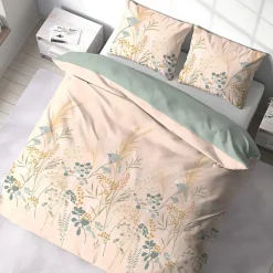 Parure de lit 240x220 cm set 63x63 cm HELIA coton