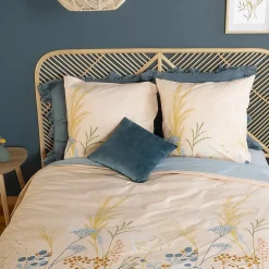 Parure de lit 240x220 cm set 63x63 cm HELIA coton