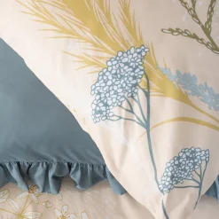 Parure de lit 240x220 cm set 63x63 cm HELIA coton