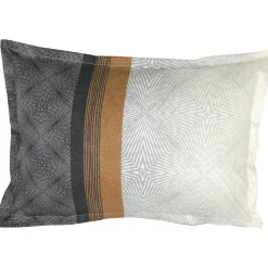 Parure de lit 280x240 cm 50x70 cm en satin de coton TIAGO noir