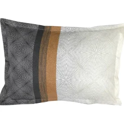 Parure de lit 200x200 cm 50x70 cm en satin de coton TIAGO noir