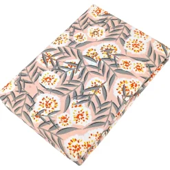 Parure de lit 200x200 cm 65x65 flanelle LILY gris orange 3 pièces
