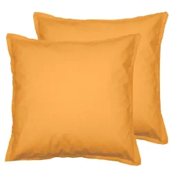 Parure housse de couette 140x200 cm avec 2 taies 65x65 cm en coton Caramel STUDIO