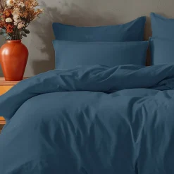 Parure housse de couette 240x220 cm avec 2 taies 50x70 cm en coton Denim STUDIO