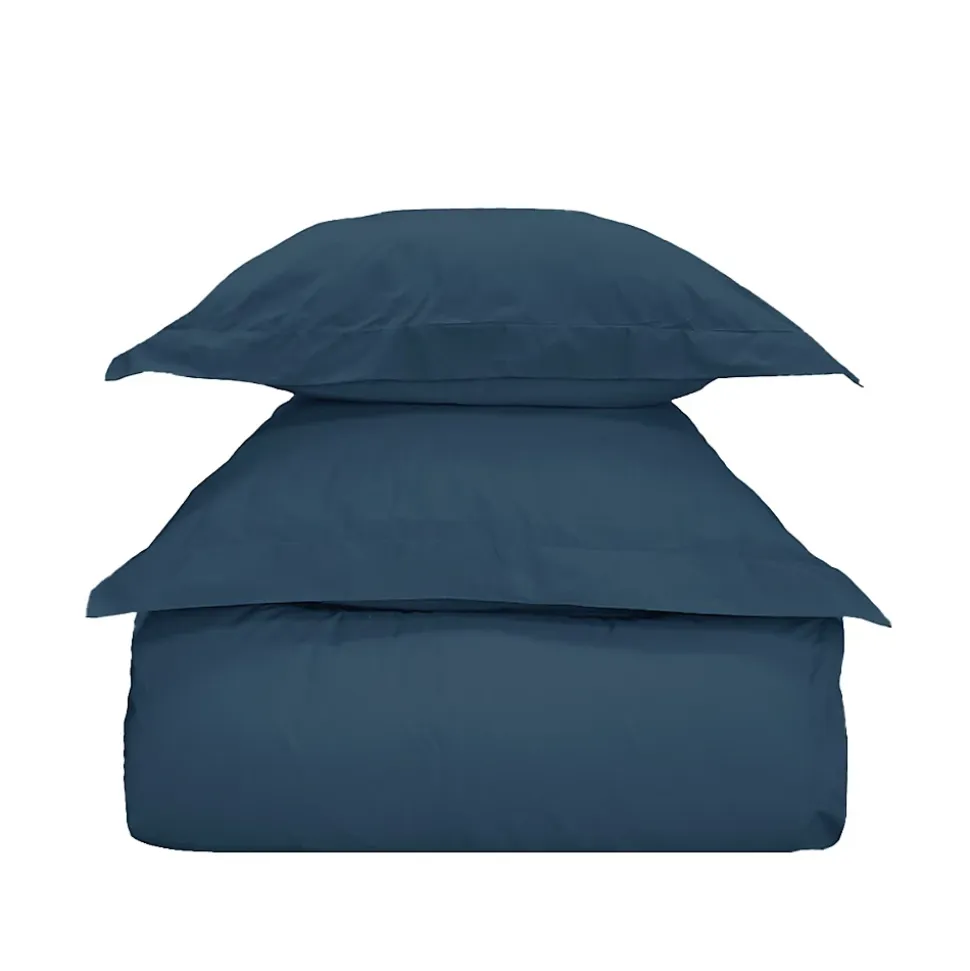 Parure housse de couette 240x220 cm avec 2 taies 50x70 cm en coton Denim STUDIO