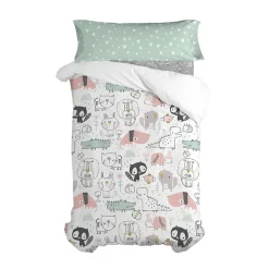 Parure housse de couette 2 pièces Best buddies 100% Coton Happyfriday