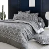 Parure Housse de Couette FOREVER GRIS (140x200 cm - Gris clair)