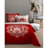 Parure housse de couette valloire rouge 240 x 220 cm - 100 % coton - 220x240cm - Rouge