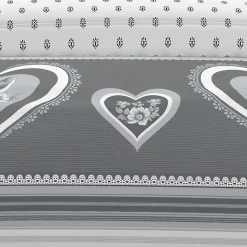 Parure housse de couette en coton 57 fils 240x220 cm PASSION gris, par Soleil d'ocre