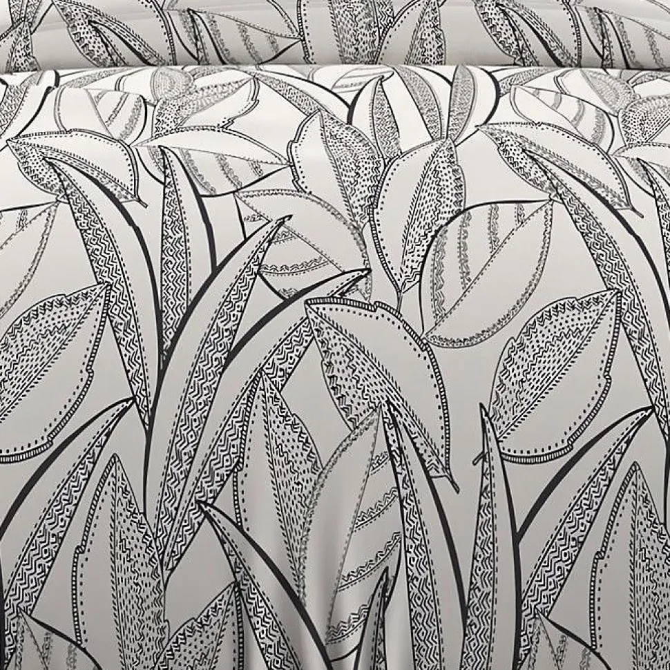 Parure housse de couette coton 57 fils 140x200 cm TOGO blanc, par Soleil d'ocre