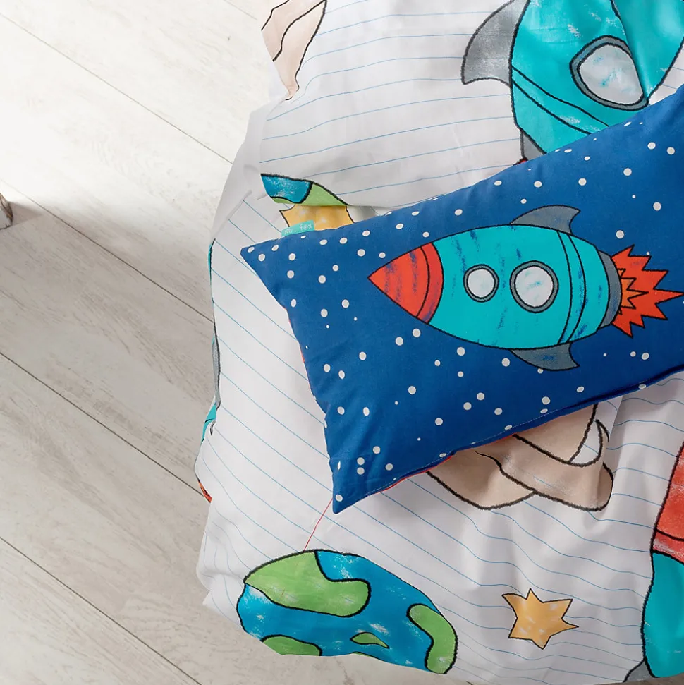 Parure housse de couette 2 pièces Space rocket 100% Coton Happyfriday