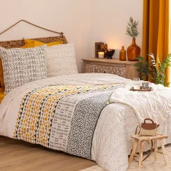 Parure imprimée Aquar vert 240x220cm - Atmosphera