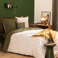 Parure imprimée Maati beige 240x220cm - Atmosphera