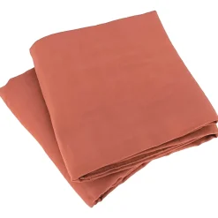 Parure 260x240 cm MILA polyester micro lavée rouge terracotta 3 pièces