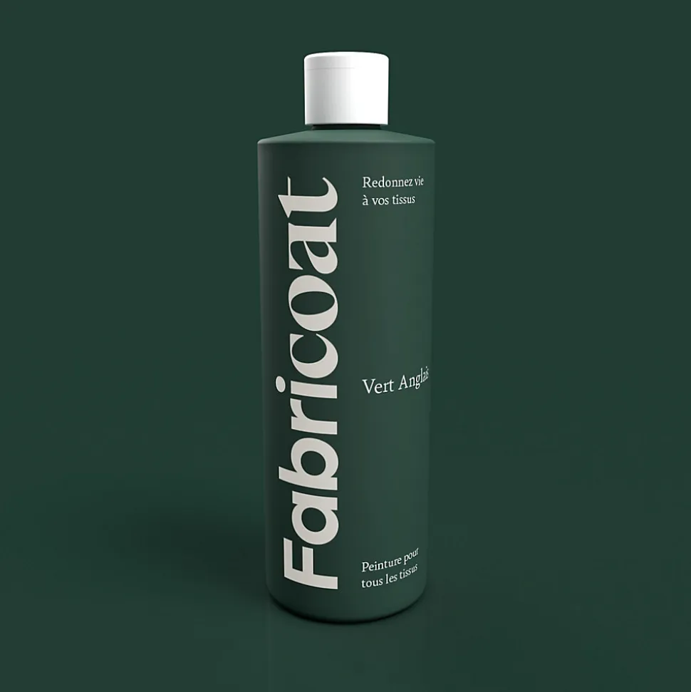 PEINTURE TEINTURE POUR TISSUS 500ml VERT ANGLAIS - FABRICOAT