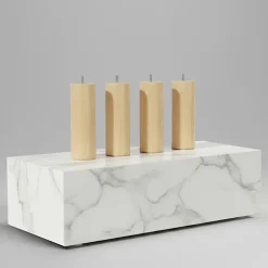 Pied de lit cylindrique en bois Hauteur 20 cm (vendu à l'unité)