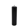 Pied de lit cylindrique en hêtre noir Bar Plus H. 25 x Ø6,8 cm