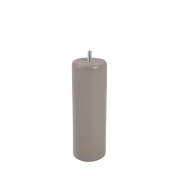 Pied de lit cylindrique en hêtre taupe Bar Plus H. 20 x Ø6,8 cm