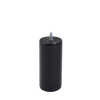 Pied de lit cylindrique en hêtre noir Bar Plus H. 15 x Ø6,8 cm