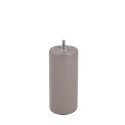 Pied de lit cylindrique en hêtre taupe Bar Plus H. 15 x Ø6,8 cm
