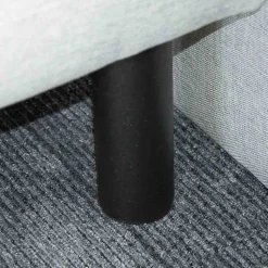 Pied de lit cylindrique en métal Noir Hauteur 20 cm (vendu à l'unité)