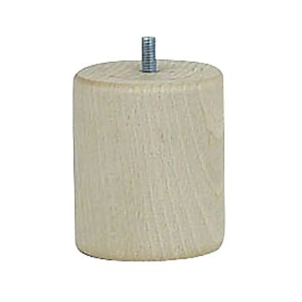 Pied de lit cylindrique H. 80 mm x ø68 mm brut