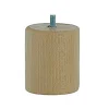 Pied de lit cylindrique H. 80 mm x ø68 mm verni